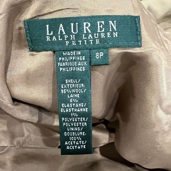 Ralph Lauren Skirt Wool Blend Midi Women’s 8 Petite Straight Classic Slits - Picture 10 of 12